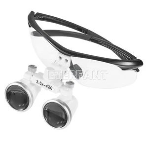 ETERFANT Dental 3.5X Magnifier Medical Binocular Loupes+3W LED Head Light Lamp - Picture 1 of 24