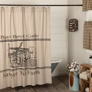 TENDA DOCCIA aratro SAWYER MILL CARBONCINO 72X72 marche VHC - Foto 1 di 3