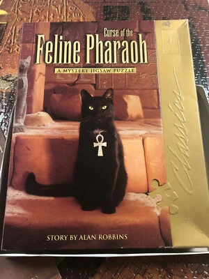 Curse of the Feline Pharaoh Mystery Jigsaw Puzzle 1998 Bepuzzled Alan Robbins - Image 1 of 4