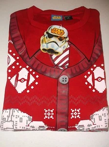 STAR WARS UGLY CHRISTMAS X-MAS PULLOVER SWEAT SHIRT AT AT WALKER NEU 2X 2XL ROT - Bild 1 von 4