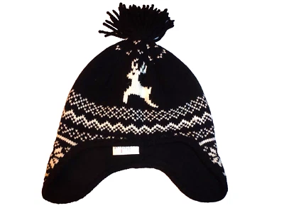 2T 3T GYMBOREE олень чир черный Fair Isle снежинка траппер шляпа Рождество - Изображение 1 из 3