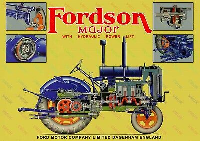 Fordson E27N Major Advertising Cutaway Poster (A3) • 2.95£