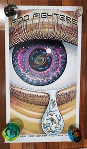 Foo Fighters 2018 Portland Oregon EMEK signed Poster - Picture 1 of 5