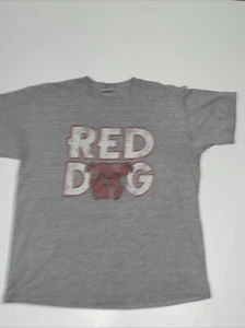 Vintage Red Dog Beer T-shirt Heather Gray LG Alcohol Rare - Picture 1 of 3