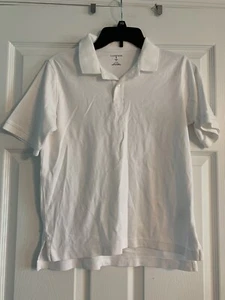 Neu ohne Etikett Lands End weißes kurzärmliges Polo Größe L (14-16) - Bild 1 von 2
