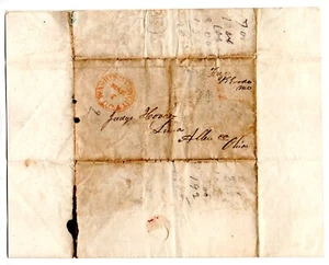 US 1843 PRE-STAMP FOLDED LETTER FROM WASHINGTON, D.C. TO LIMA, OHIO - Picture 1 of 3