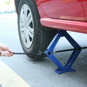 Folding Car Scissor Jack Crank Lever Handle Lift Rod Post Garage Tool Universal - Picture 1 of 12