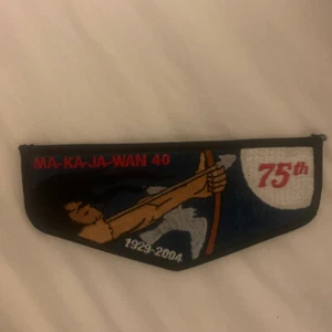 MINT OA Flap Lodge 40 Ma-Ka-Ja-Wan Black Border 2004 75th - Picture 1 of 1