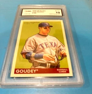 2009 UD Goudey Josh Hamilton #189 GMA 10 Gem MINT & BONUS CARDS - Picture 1 of 1