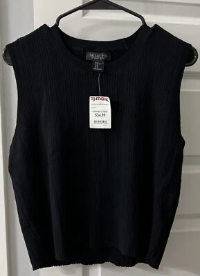 Rachel Zoe Fair свитер жилет пуловер Топ XL ворота черный. Новый с Ярлыками - Изображение 1 из 4