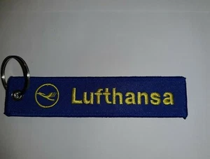 Lufthansa - Blau - Schlüsselanhänger - beidseitig gestickt - Neu - Bild 1 von 1