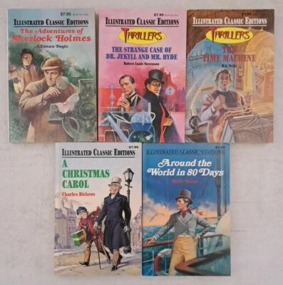 Lots Of 5 Paperback Illustrated Classic Editions - Sherlock Holmes And More! - Image 1 of 4