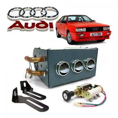 Audi Auxiliar Bajo Salpicadero 3 Puertos Compacto Cabina Calefactora Caja 12.000 BTU Turbo Quattro Foto 1 de 4