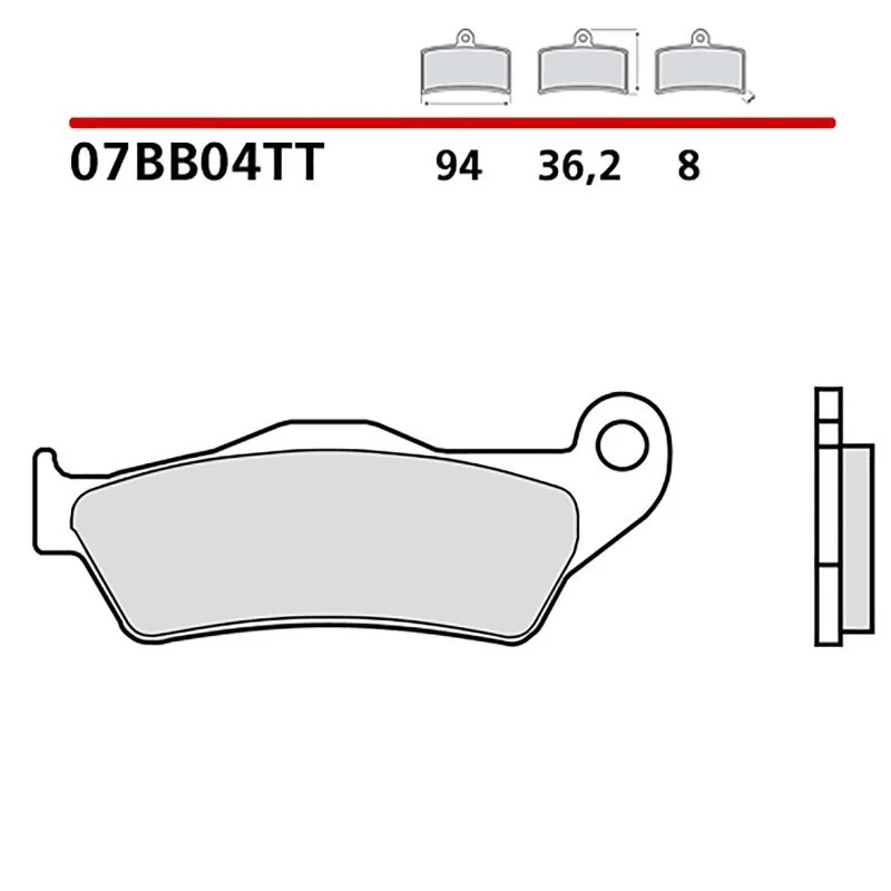 BREMBO KIT PASTIGLIE FRENO ANT. MONTA SU HUSQVARNA TE 610 95-00-07BB04TT - Изображение 1 из 1