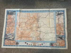1943 Züge Karte der Colorado Eisenbahnen 1:16 bis zur Meile - Bild 1 von 9