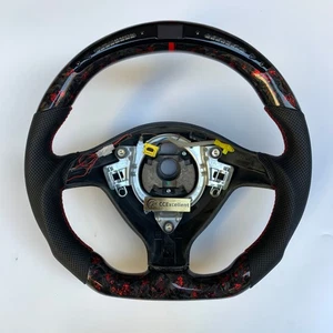 Für 1998-2004 Volkswagen MK4 Golf Brauch Rot Schmieden Carbonfaser LED Lenkrad - Picture 1 of 9