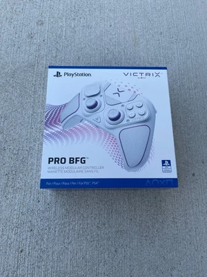 PDP Victrix Pro BFG Wireless Gaming Controller for PS5, PS4, PC, White - NEW