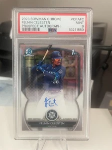 2023 Bowman Chrome Felnin Celesten 1st Bowman Prospect Autograph Mariners (RC) - Picture 1 of 2