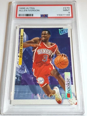 1996 Fleer Ultra Allen Iverson Rookie #270 Rookie Encore RC - PSA 9 (Low POP) - Image 1 of 2