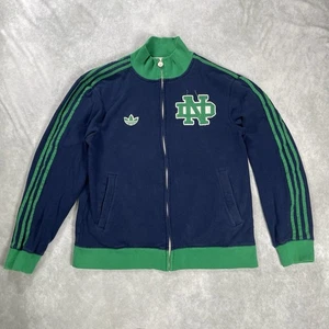 Adidas Notre Dame Fighting Irish Full Zip Track Style Jacket Adult Size L VGC - Picture 1 of 19