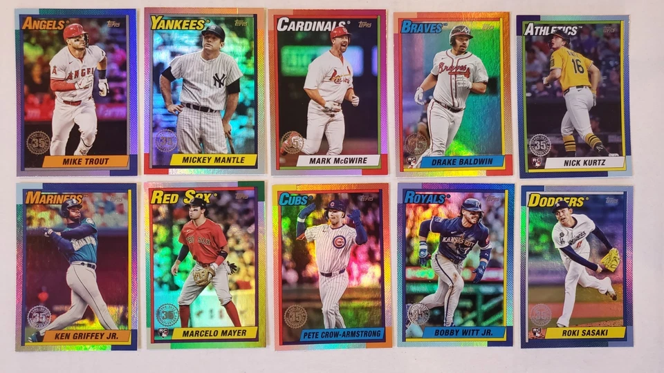 2025 Topps Update - 1990 TOPPS FOIL INSERTS - Card #s 1-50 -  11/20 RESTOCK - Image 1 of 1