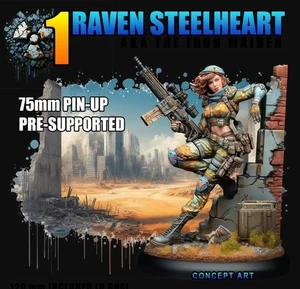 Wasteland Queen Female Warrior (Raven) /TTRPG/Wargaming/Grimdark/Unassembled - Picture 1 of 2