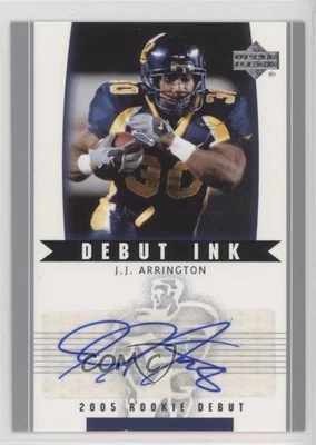 2005 Upper Deck Rookie Debut Debut Ink JJ Arrington #DI-JA Auto RC - Image 1 of 2
