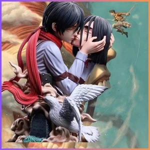 Eren Jager Figurine, Mikasa Ackerman Attack On Titan Kiss 22Cm New - Picture 1 of 11