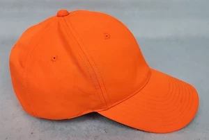 BLAZE ORANGE HUNTING HAT ADJUSTABLE HOOK & LOOP OUTDOOR CAP NEW - Picture 1 of 6