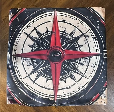 Funda de almohada concha playa costera brújula de vela náutica SIN INSERCIÓN DE ALMOHADA Foto 1 de 2