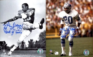 (2) Lem Barney signed 8x10 Fotos handsigniert Auto "92 NFL Hall of Fame" - Bild 1 von 4
