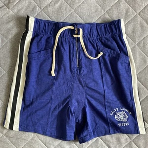 Polo Sport Ralph Lauren Tigers Athletic Shorts Men’s Large Blue White 70s Style - Picture 1 of 12