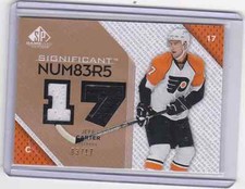 2007-08 SP Game Used Significant Numbers Jeff Carter Dual 2 Color Jersey # 3/17