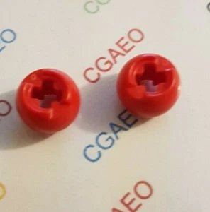 2 X Lego 53585 Technic, Ball Joint with Through Axle Hole - Red - Imagen 1 de 1