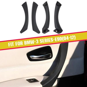 For BMW E90 328i Side Black Inner+Outer Door Panel Handle Pull Trim Covers Black - Picture 1 of 9