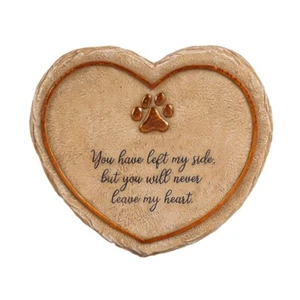 Outdoor Garden Dog Stepping Stone Never Leave My Heart - Picture 1 of 1