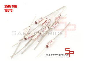 x3 THERMAL FUSE FUSIBLE TERMICO TF 185C 250V 10A 185ºC RY-185 - Bild 1 von 1
