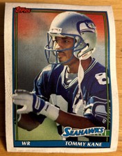 1991 Topps Tommy Kane Football Card #286 Seahawks Low-Grade Poor