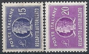1949-52 ITALIA RECAPITO AUTORIZZATO RUOTA MNH ** - RR11471-2 - Picture 1 of 1