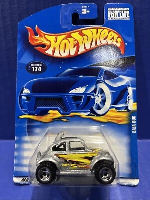 Tarjeta vintage Hot Wheels Baja Bug 2001 azul y blanca #174 Foto 1 de 4