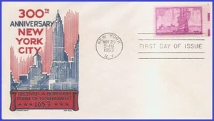 USA8 #1027 U/A CACHET CRAFT FDC   New York City - Picture 1 of 1