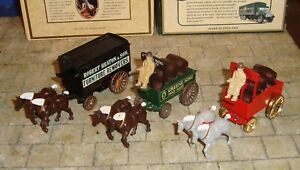 3 x LLEDO DAYS GONE HORSE DRAWN - BREWERS DRAY & LARGE DELIVERY VAN - BOXED