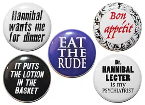 1" (25mm) 'Hannibal' TV SHOW / MOVIE Button Badge Pins - High Quality - Picture 1 of 2