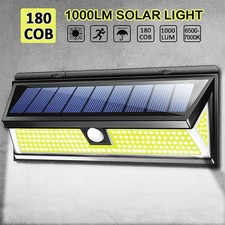 LAMPADA 180LED SOLARE DA ESTERNO GIARDINO FARETTO FOTOVOLTAICO CON SENSORE LUCE
