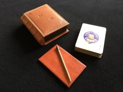 Luxueux JEU DE CARTES Ancien CATEL & FARCY PARIS Dans COFFRET CUIR Façon Livre - Photo 1/4