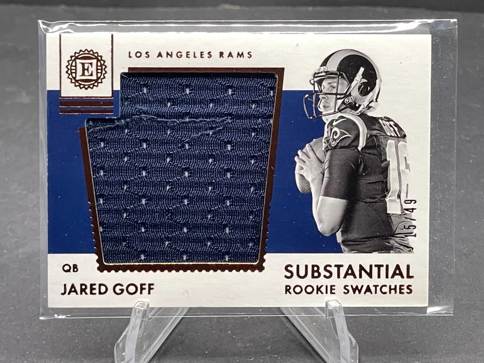 2016 JARED GOFF PANINI ENCASED SUBSTANTIAL ROOKIE SWATCHES RC #24, SN 15/49 MVP! - Image 1 of 2