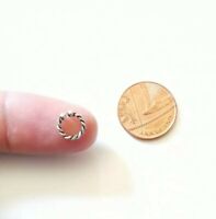 Tiny 925 STERLING SILVER ANILLO de punto tribal tabique perforado nariz Étnico Boho Nuevo J20