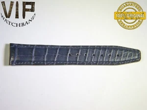 OEM Original IWC ONE LONG PART Armband 20mm Kroko Dunkelblau - Bild 1 von 2