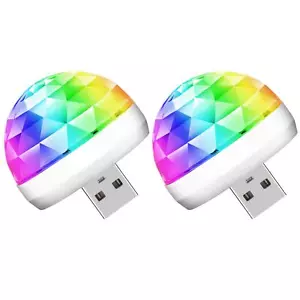 Usb Mini Disco Ball Party Lights Sound Activated Dj Stage Strobe Lights Portable - Picture 1 of 6
