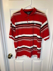 Southpole Polo Shirt Men’s Large Striped Y2K - Picture 1 of 10